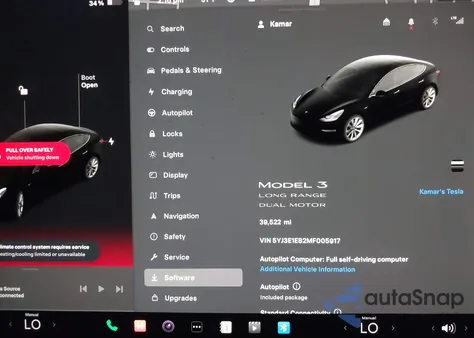 2021 Tesla Model 3 Long Range Dual Motor All-Wheel Drive from USA, damaged, VIN 5YJ3E1EB2MF005917